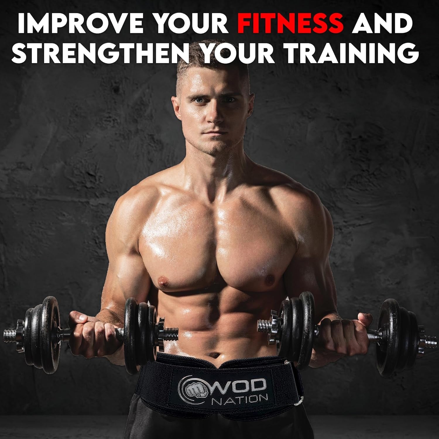 Weight Lifting Belt - 4 Inch Firm Support Nylon Weightlifting Belt for Deadlift, Squat & Powerlifting - Gym Belts for Men & Women - Great for Your Strength Training Equipment and Workout