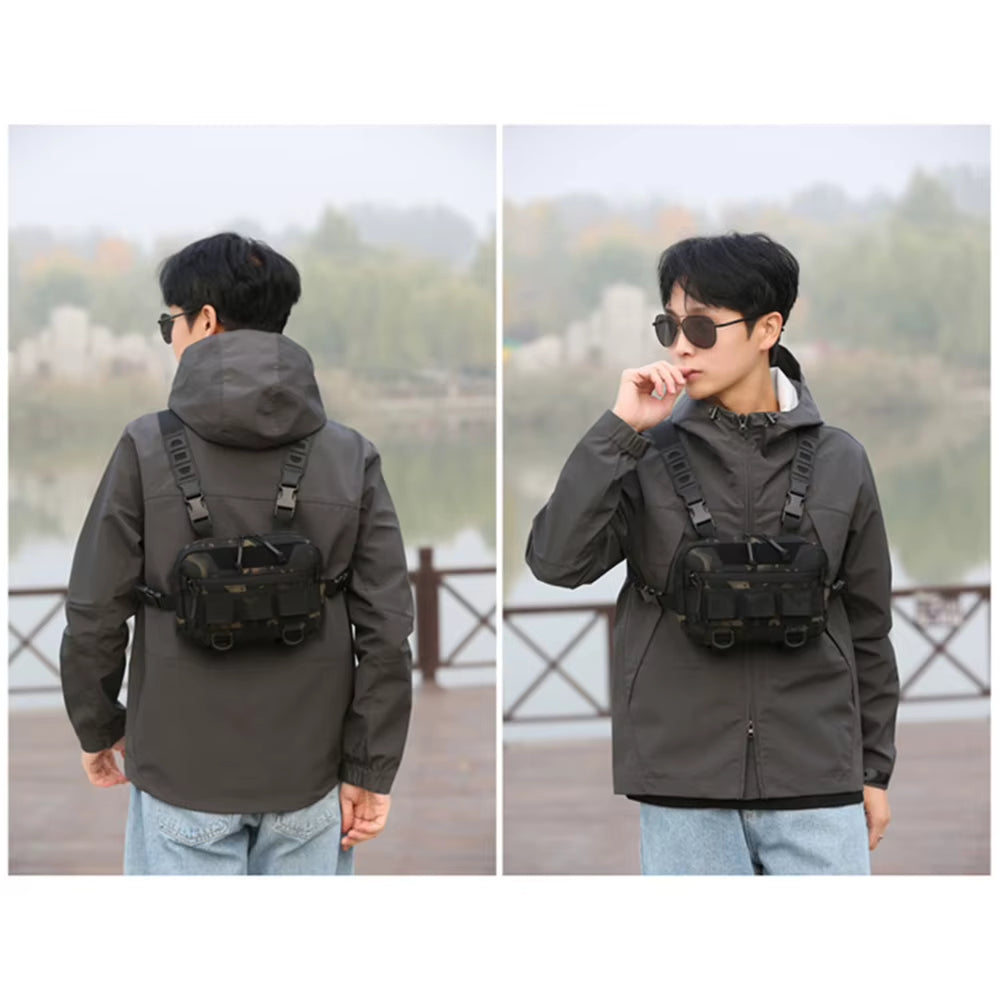 Fishing Chest Bag Men'S Tactical Bags Chest Rig Packs Molle Nylon Climbing Camping Backpacks Outdoor Travel Vest Anny Pack