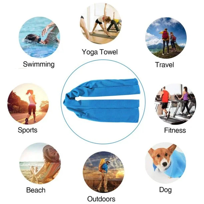 Stay Cool Anywhere! 🌬️❄️ Grab our 4 Pack of Chilly Microfiber Cooling Towels for Your Next Workout, Yoga Session, or Outdoor Adventure! 🏋️‍♂️🧘‍♀️ Perfect for Keeping Your Neck and Face Refreshingly Cool! #FitnessEssentials #StayCool