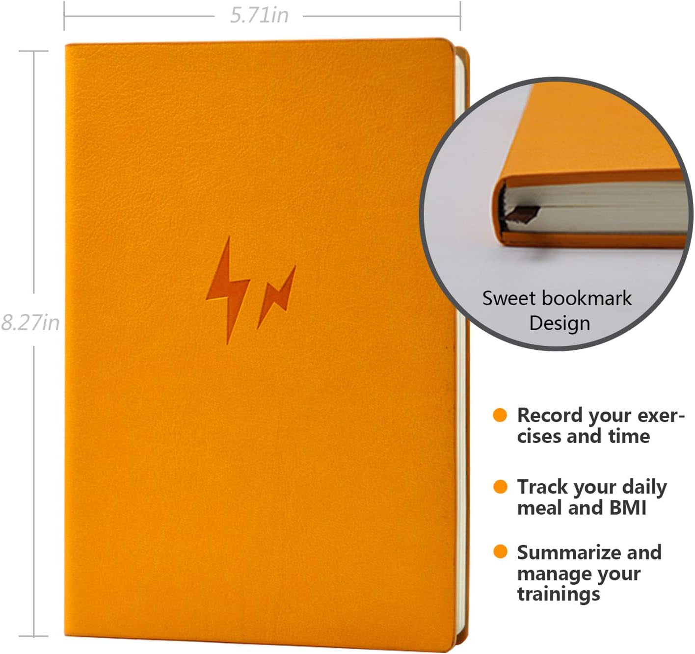 Fitness & Food Journal Weight Loss Planner for Women & Men, Tracking Meals and Exercise, Bodybuilding Progress - Daily Personal Health Tracker