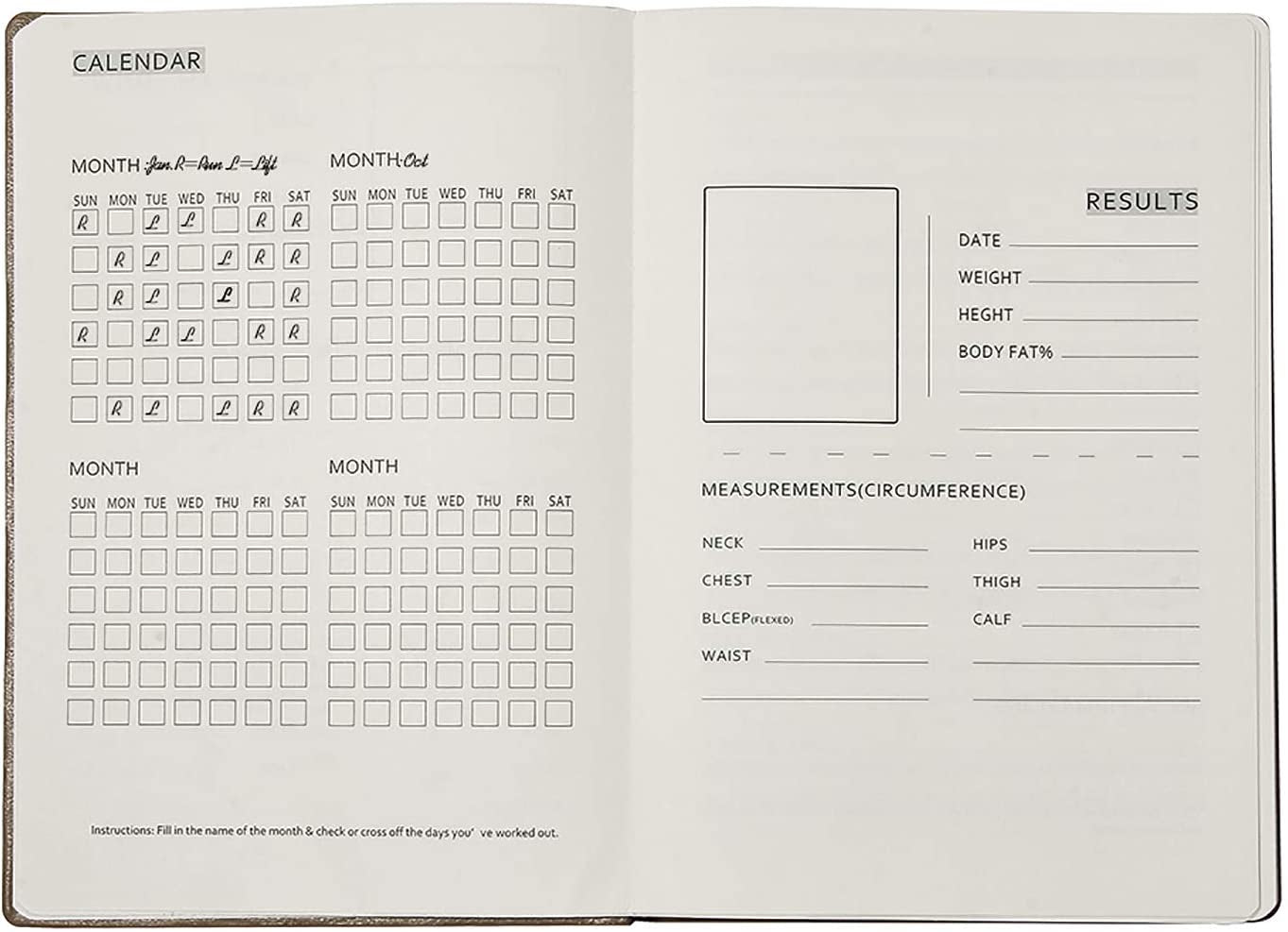 Fitness & Food Journal Weight Loss Planner for Women & Men, Tracking Meals and Exercise, Bodybuilding Progress - Daily Personal Health Tracker