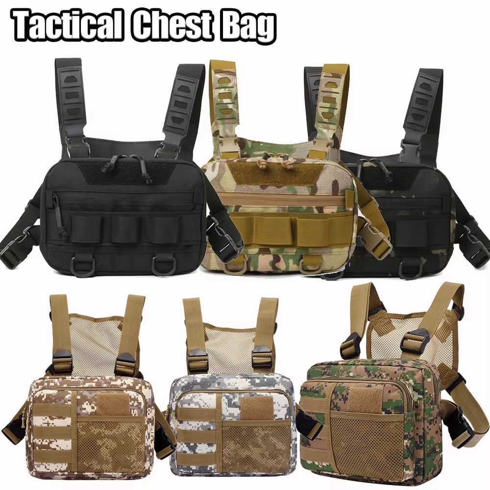 Fishing Chest Bag Men'S Tactical Bags Chest Rig Packs Molle Nylon Climbing Camping Backpacks Outdoor Travel Vest Anny Pack