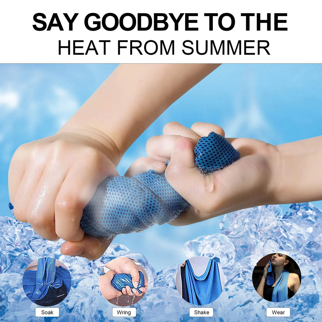 Stay Cool Anywhere! 🌬️❄️ Grab our 4 Pack of Chilly Microfiber Cooling Towels for Your Next Workout, Yoga Session, or Outdoor Adventure! 🏋️‍♂️🧘‍♀️ Perfect for Keeping Your Neck and Face Refreshingly Cool! #FitnessEssentials #StayCool