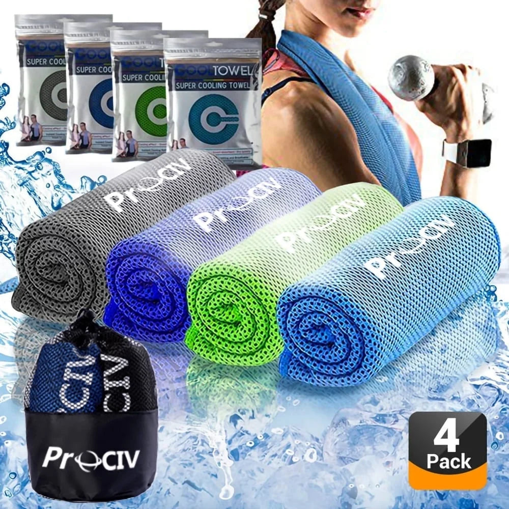 Stay Cool Anywhere! 🌬️❄️ Grab our 4 Pack of Chilly Microfiber Cooling Towels for Your Next Workout, Yoga Session, or Outdoor Adventure! 🏋️‍♂️🧘‍♀️ Perfect for Keeping Your Neck and Face Refreshingly Cool! #FitnessEssentials #StayCool