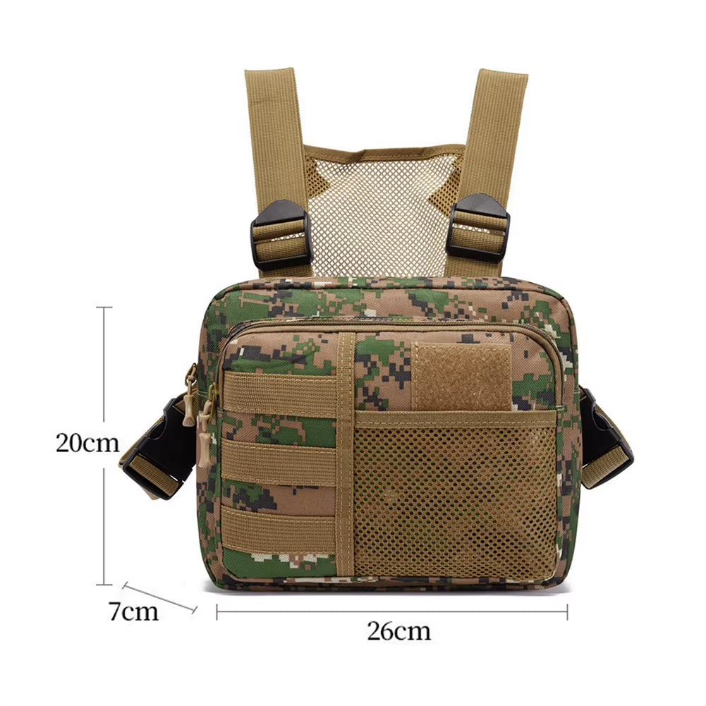 Fishing Chest Bag Men'S Tactical Bags Chest Rig Packs Molle Nylon Climbing Camping Backpacks Outdoor Travel Vest Anny Pack